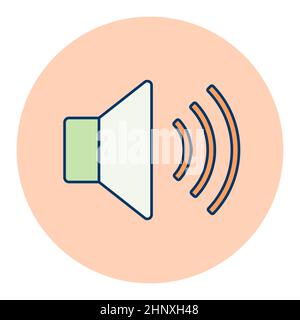 Max volume high color vector flat icon. Graph symbol for music and sound web site and apps design, logo, app, UI Stock Photo