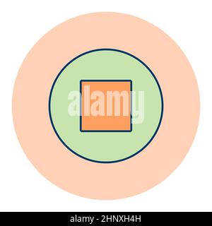 Stop button flat color vector grayscale icon. Graph symbol for ...
