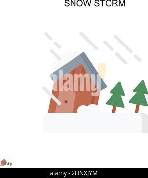 Snow storm Simple vector icon Stock Vector Image & Art - Alamy