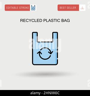 Recycled Plastic Bag Simple vector icon Stock Vector Image & Art - Alamy
