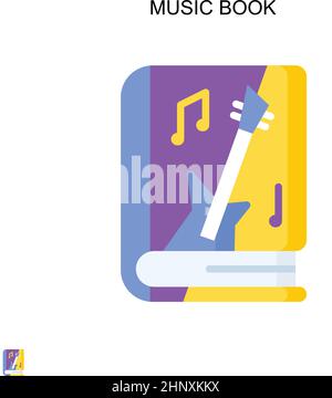 Music book Simple vector icon. Illustration symbol design template for web mobile UI element. Stock Vector