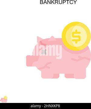 Bankruptcy Simple vector icon. Illustration symbol design template for web mobile UI element. Stock Vector