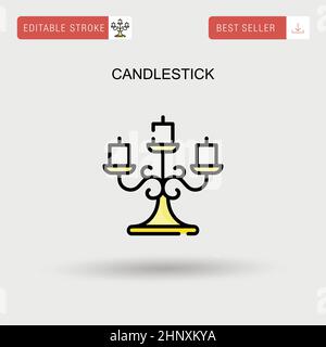 Candlestick Simple vector icon. Stock Vector