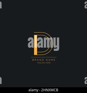 Modern and creative D logo design, Minimal Luxury initial based vector icon illustrations. Stock Vector