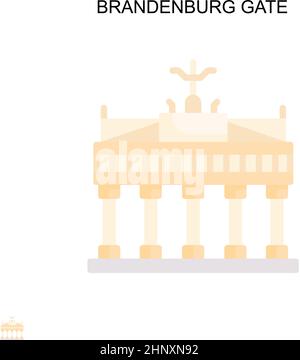 Brandenburg gate Simple vector icon. Illustration symbol design template for web mobile UI element. Stock Vector