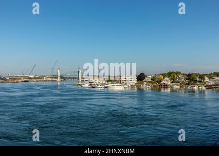 view to Sarah Mildred long beach in Portsmouth, USA Stock Photo