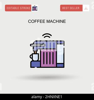 Coffee machine Simple vector icon. Stock Vector