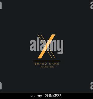 Modern and creative X logo design, Minimal Luxury initial based vector icon illustrations. Stock Vector