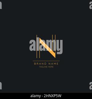 Modern and creative N logo design, Minimal Luxury initial based vector icon illustrations. Stock Vector