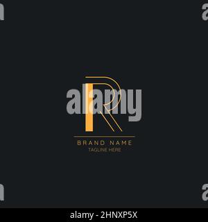 Modern and creative R logo design, Minimal Luxury initial based vector icon illustrations. Stock Vector