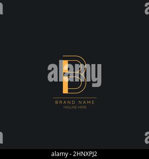 Modern and creative B logo design, Minimal Luxury initial based vector icon illustrations. Stock Vector