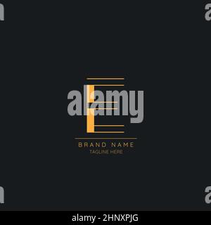 Modern and creative E logo design, Minimal Luxury initial based vector icon illustrations. Stock Vector