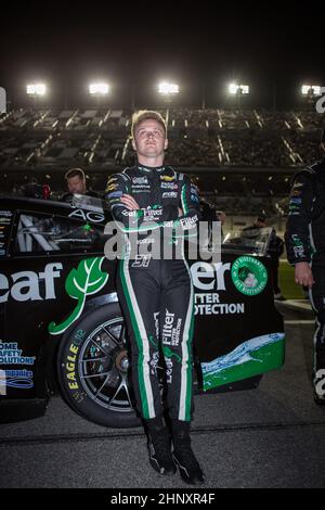 Daytona, USA. 17th Feb, 2022. Feburary 17, 2022: NASCAR Cup Series driver Justin Haley (31) waits for the Bluegreen Vacations Duel #1 at Daytona International Speedway Daytona, FL. Jonathan Huff/CSM. Credit: Cal Sport Media/Alamy Live News Stock Photo