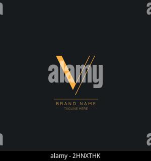 Modern and creative V logo design, Minimal Luxury initial based vector icon illustrations. Stock Vector