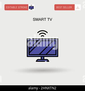 Smart tv Simple vector icon. Stock Vector