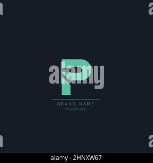 Minimal Luxury P logo design, initial based vector icon illustrations. Stock Vector