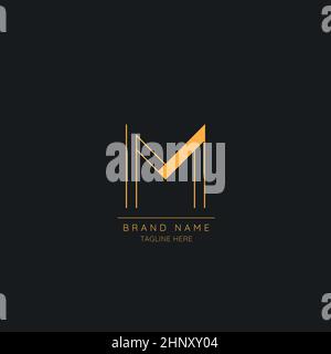 Modern and creative M logo design, Minimal Luxury initial based vector icon illustrations. Stock Vector