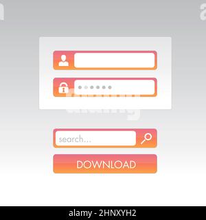 The modern vector login form eps 10 Stock Photo - Alamy
