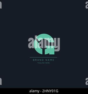 Minimal Luxury G logo design, initial based vector icon illustrations. Stock Vector