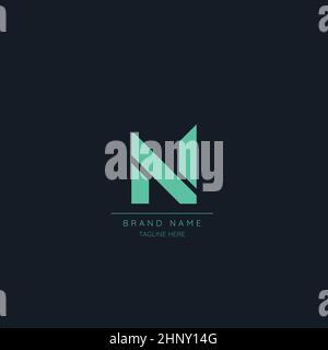 Minimal Luxury N logo design, initial based vector icon illustrations. Stock Vector