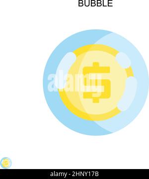 Bubble Simple vector icon. Illustration symbol design template for web mobile UI element. Stock Vector