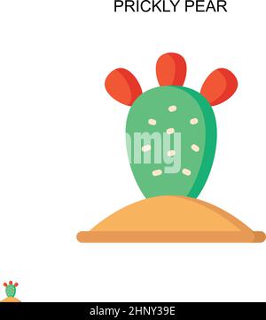 Prickly pear Simple vector icon. Illustration symbol design template for web mobile UI element. Stock Vector