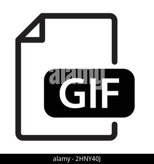 Gif icon vector for graphic design, logo, website, social media, mobile app, UI illustration Stock Vector