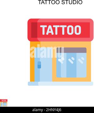 Tattoo studio Simple vector icon. Illustration symbol design template for web mobile UI element. Stock Vector