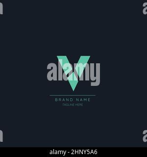 Minimal Luxury V logo design, initial based vector icon illustrations. Stock Vector