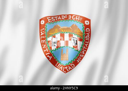 Chihuahua state flag, Mexico waving banner collection. 3D illustration Stock Photo