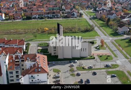 Parish Church of Blessed Aloysius Stepinac in Velika Gorica, Croatia Stock Photo