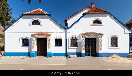 Group of typical outdoor wine cellars in Sudomerice, Southern Moravia, Czech Republic Stock Photo