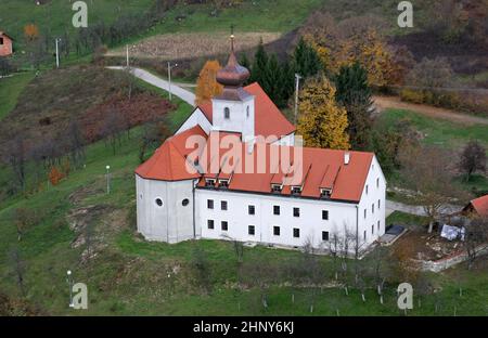 Franciscan monastery and church of Saint Anthony of Padua in Cuntic, Croatia Stock Photo