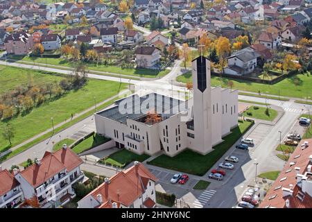 Parish Church of Blessed Aloysius Stepinac in Velika Gorica, Croatia Stock Photo