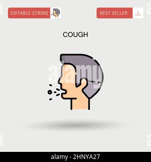 Cough Simple vector icon. Stock Vector