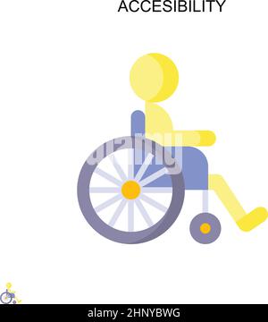 Accesibility Simple vector icon. Illustration symbol design template for web mobile UI element. Stock Vector