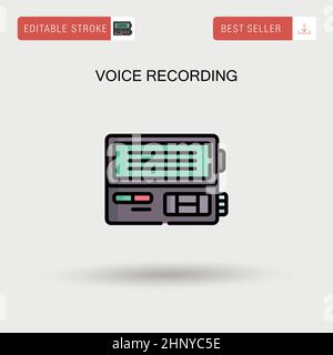 Voice recording Simple vector icon. Stock Vector