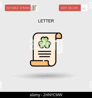 Letter Simple vector icon. Stock Vector