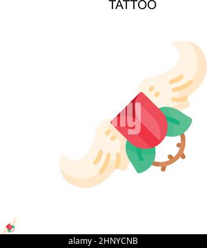 Tattoo Simple vector icon. Illustration symbol design template for web mobile UI element. Stock Vector