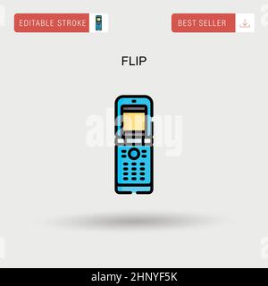 Flip Simple vector icon. Stock Vector