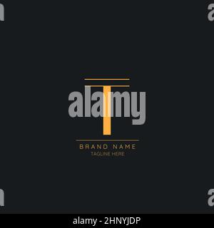 Modern and creative T logo design, Minimal Luxury initial based vector icon illustrations. Stock Vector