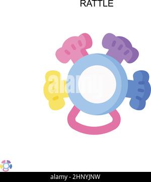 Rattle Simple vector icon. Illustration symbol design template for web mobile UI element. Stock Vector