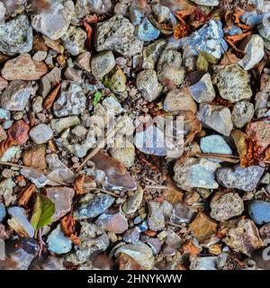 Photo realistic seamless texture pattern of gravel and pebble grounds Stock Photo