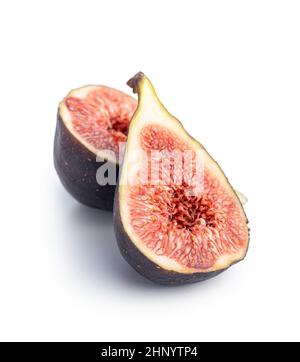 Fresh ripe figs isolated on white background. Stock Photo