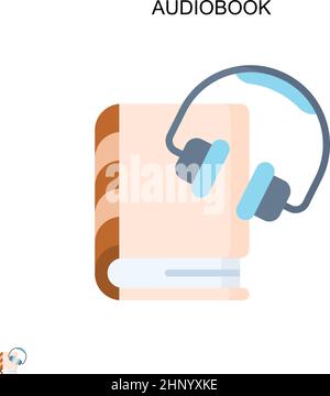 Audiobook Simple vector icon. Illustration symbol design template for web mobile UI element. Stock Vector
