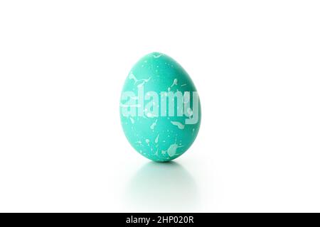 One Easter egg isolated on white background Stock Photo