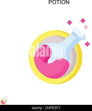 bottle alchemist potion vector. halloween wizard, glass poison, elixir ...