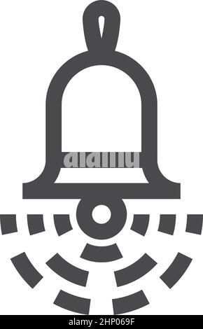 Bell ringing icon. School lesson start symbol Stock Vector
