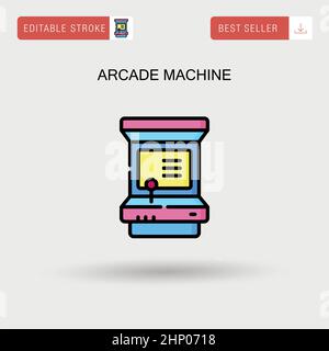 Arcade machine Simple vector icon. Stock Vector