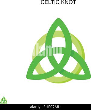 Celtic knot Simple vector icon. Illustration symbol design template for web mobile UI element. Stock Vector